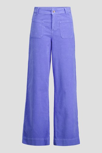 Extra foto 5 van Blauwe corduroy broek met wijde pijpen door Libelle voor Dames