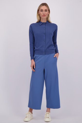 Voorkant van Blauwe culotte met stretch door Liberty Island voor Dames
