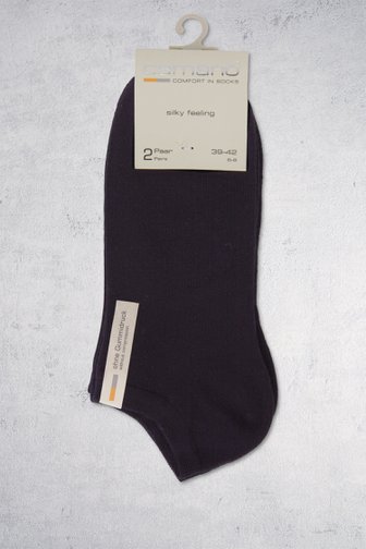 Productfoto 1 van Blauwe enkelsokjes - 2 paar door Camano voor Dames