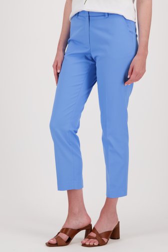 Voorkant van Blauwe geklede broek - 7/8 lengte door More & More voor Dames
