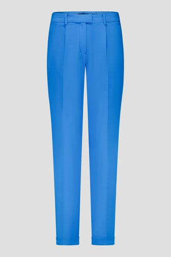 Voorkant van Blauwe geklede broek door More & More voor Dames