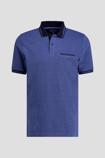 Voorkant van Blauwe gemêleerde polo door Dansaert Blue voor Heren