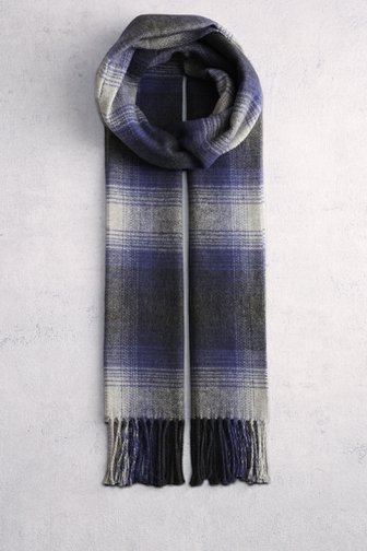 Modeno Blauwe geruite sjaal