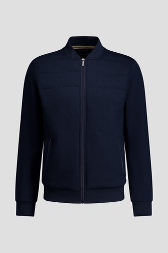 Voorkant van Blauwe gevoerde cardigan door Dansaert Blue voor Heren