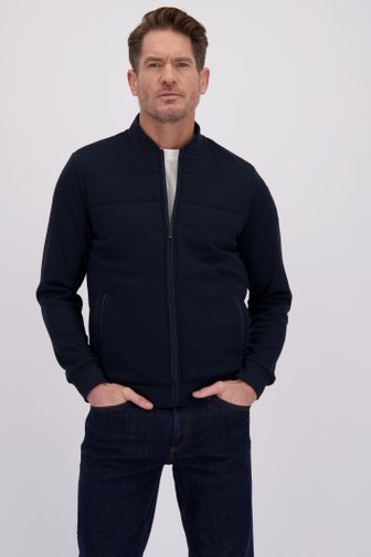 Voorkant van Blauwe gevoerde cardigan door Dansaert Blue voor Heren