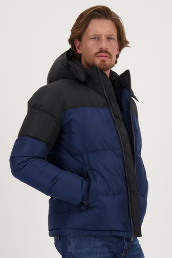 Ravøtt Blauwe gewatteerde puffer jacket