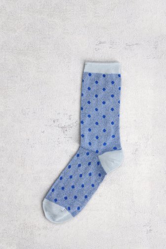 Voorkant van Blauwe glittersokken met glittermotief door MP Denmark voor Dames