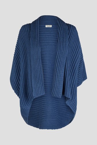 Blauwe grofgebreide cardigan  van Barbara Lebek voor Dames