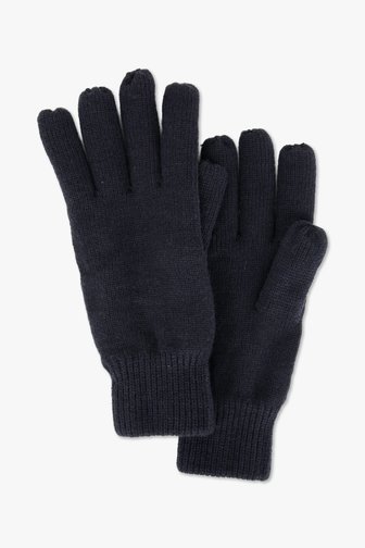 Blauwe handschoenen met fleece voering van Ravøtt voor Heren