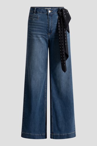 Productfoto 1 van Blauwe jeans met wijde pijpen en sjaal door Yest Curve voor Dames