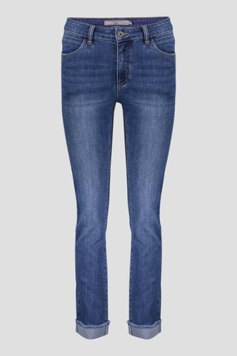 Voorkant van Blauwe jeansbroek - straight fit door Geisha voor Dames