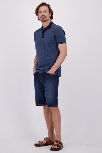 Voorkant van Blauwe jeanssshort door Ravøtt voor Heren