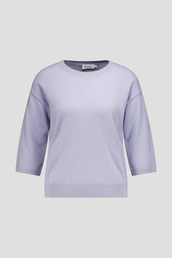 Voorkant van Blauwe kasjmier trui met korte mouwen door D'Auvry Studio voor Dames