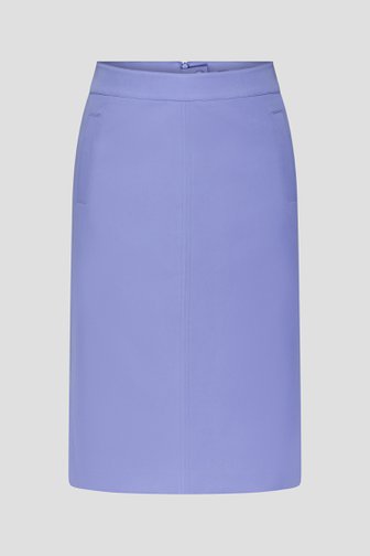 Voorkant van Blauwe knielange rok door Claude Arielle voor Dames