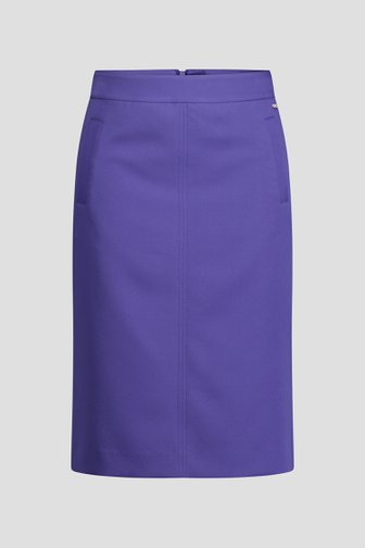 Voorkant van Blauwe knielange rok door Claude Arielle voor Dames