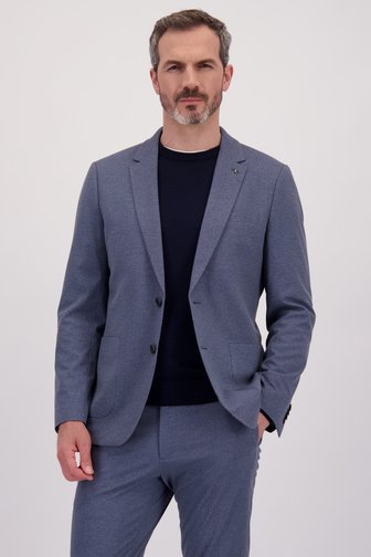 Voorkant van Blauwe kostuumvest - Regular fit - Rockefeller door Dansaert Black voor Heren