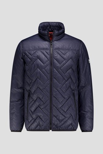 Voorkant van Blauwe licht gewatteerde jas met opstaande kraag door Gate One voor Heren