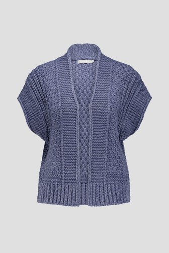 Productfoto 1 van Blauwe mouwloze cardigan door Geisha voor Dames
