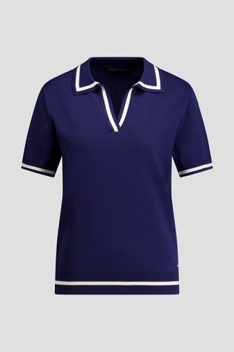 Productfoto 1 van Blauwe polo met korte mouwen door Claude Arielle voor Dames