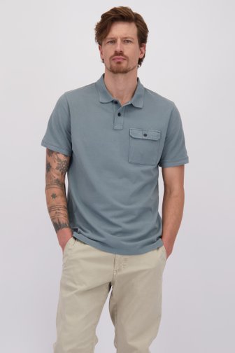 Voorkant van Blauwe polo met zak door Camel active voor Heren