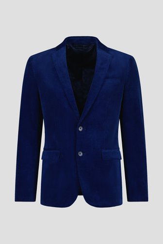 Blauwe ribfluwelen kostuumvest - Slim fit van Upper East voor Heren
