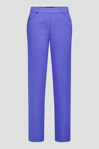 Blauwe stretchbroek met elastische taille van Claude Arielle voor Dames