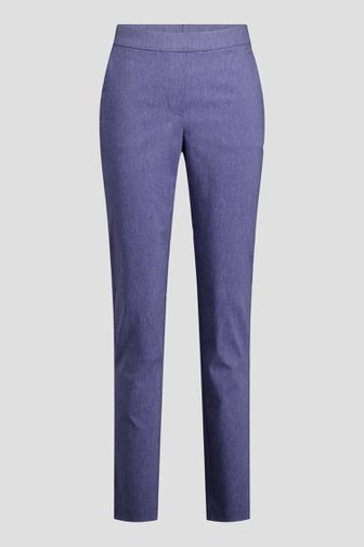 Voorkant van Blauwe stretchbroek met elastische tailleband door Claude Arielle voor Dames