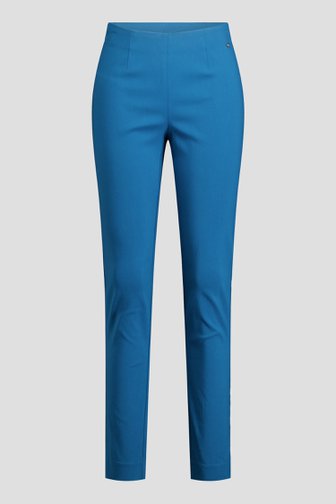 Voorkant van Blauwe stretchbroek met elastische tailleband door Claude Arielle voor Dames