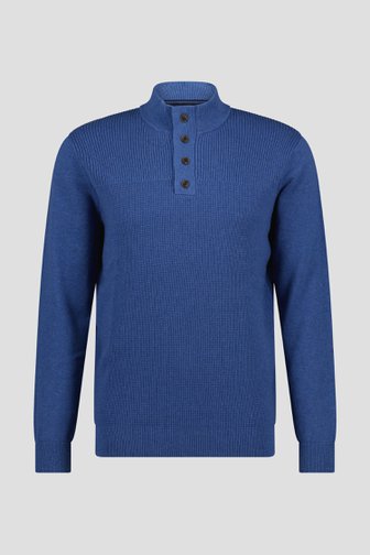 Blauwe trui met knopen van Dansaert Blue voor Heren