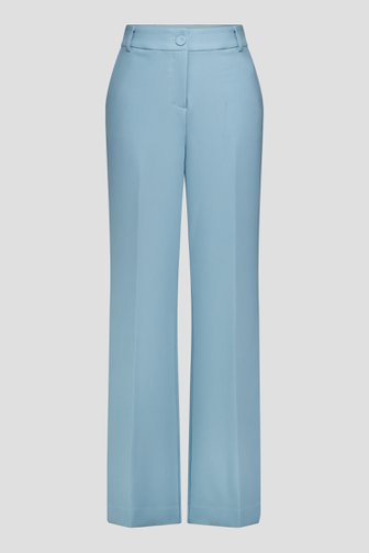 Voorkant van Blauwe wijde broek met vouw door D'Auvry voor Dames