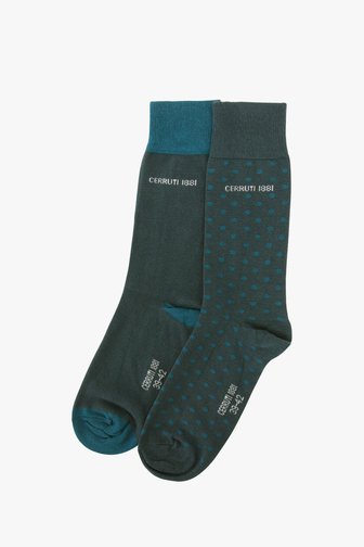 Blauwgroene sokken - 2 pack van Cerruti 1881 voor Heren