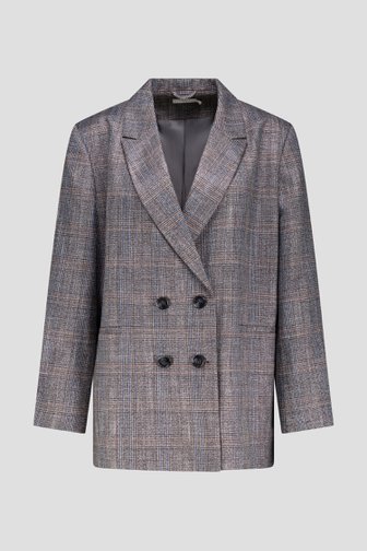 Le devant de Blazer à carreaux gris – Taille unique de Liberty Island pour Femmes