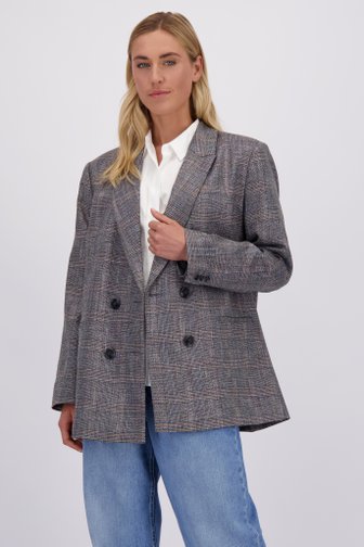 Le devant de Blazer à carreaux gris – Taille unique de Liberty Island pour Femmes