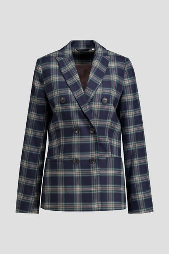 Le devant de Blazer à carreaux multicolores de AC by Annelien Coorevits pour Femmes