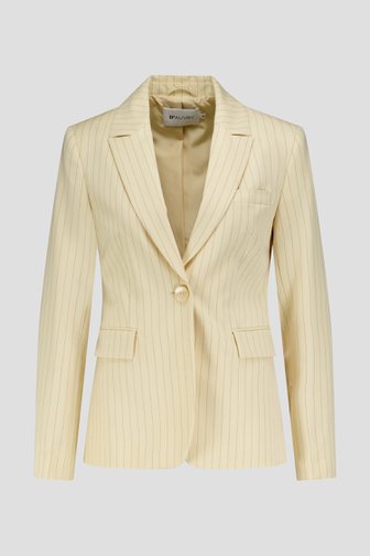 Blazer beige à rayures brillantes de D'Auvry pour Femmes