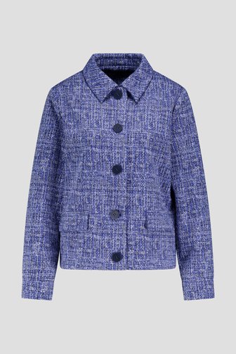 Blazer bleu au look tweed de Claude Arielle pour Femmes