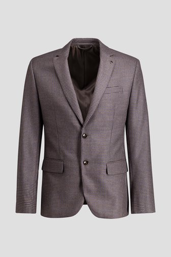 Le devant de Blazer gris en laine à motif pied-de-poule  de Dansaert Black Premium pour Hommes