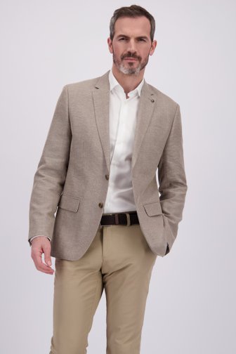 Le devant de Blazer marron clair en wool blend - Regular fit de Dansaert Black Premium pour Hommes