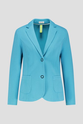 Blazer turquoise en tissu texturé de Barbara Lebek pour Femmes