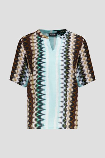 Blouse à imprimé abstrait coloré de Signature pour Femmes
