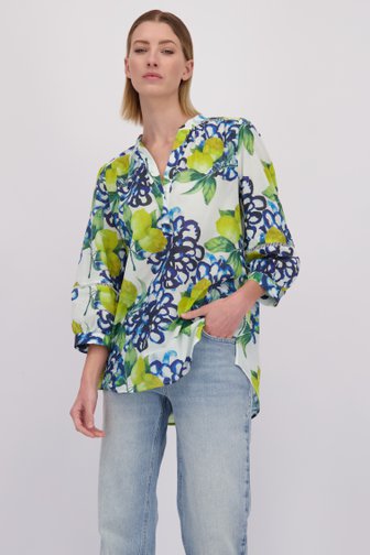 Le devant de Blouse à imprimé citrons estival avec manches 3/4 de More & More pour Femmes