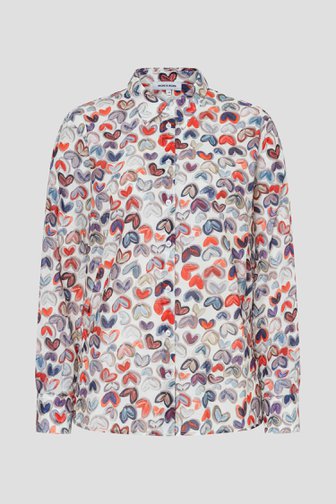 Photo produit 1 de Blouse à imprimé cœurs colorés de More & More pour Femmes