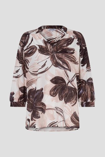 Le devant de Blouse à imprimé floral brun foncé de More & More pour Femmes