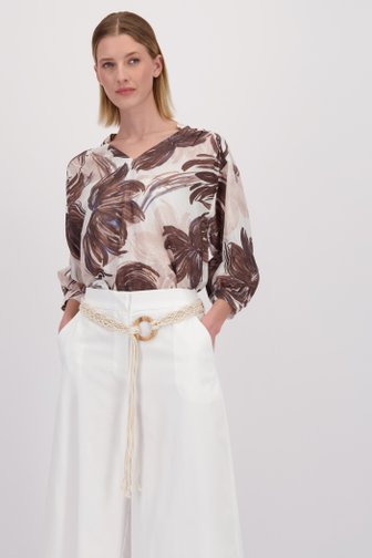 Le devant de Blouse à imprimé floral brun foncé de More & More pour Femmes