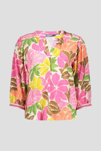 Le devant de Blouse à imprimé floral coloré de Geisha pour Femmes