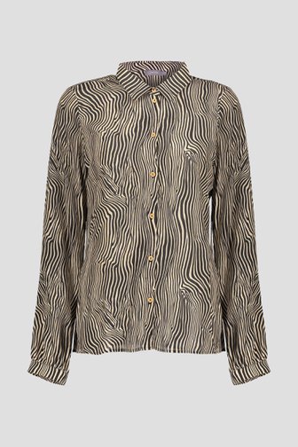 Le devant de Blouse à imprimé zébré de Geisha pour Femmes