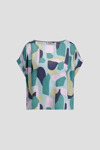 Le devant de Blouse à manches courtes avec imprimé graphique de Libelle pour Femmes