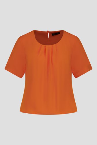Blouse à manches courtes orange de Claude Arielle pour Femmes