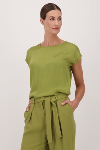 Blouse à manches courtes vert olive, female, Marque: More & More