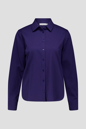 Blouse à manches longues bleue foncée